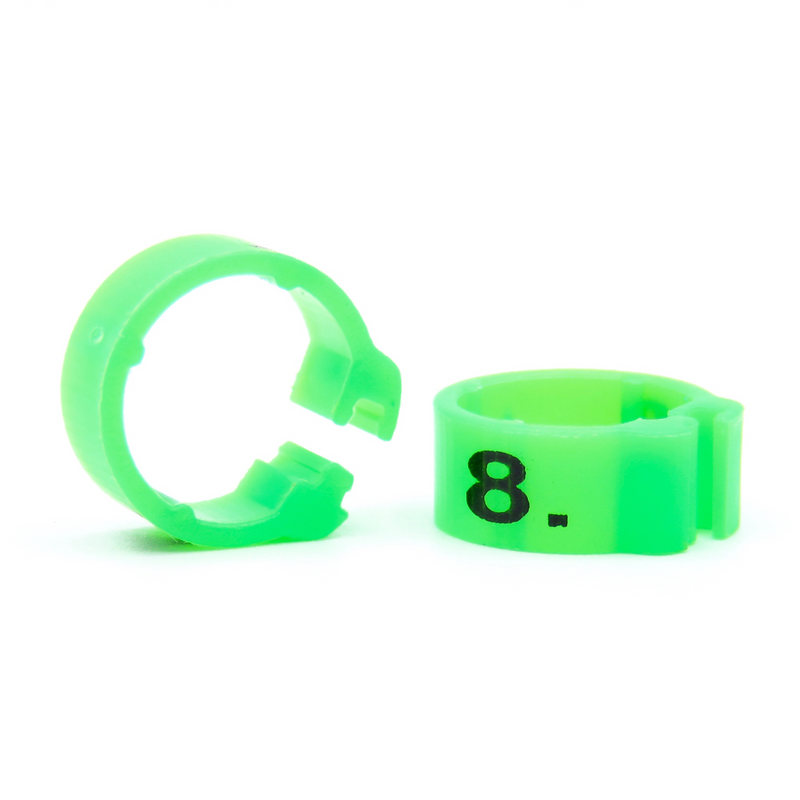 E-Z CLIP RINGS NUMBERED 8 MM