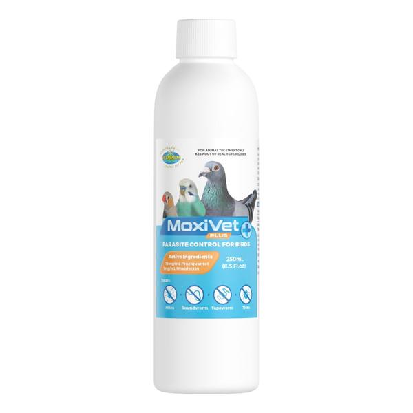 bottle of parsite control for birds