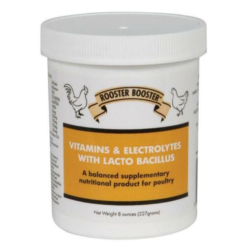 Rooster Booster Vitamins & Electrolytes with Lactobacillus for Poultry (8 Oz)