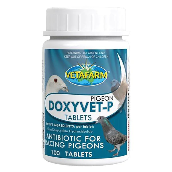 Pigeon Doxyvet-P Tablets (Vetafarm): Doxycycline Treatment for Racing Pigeons